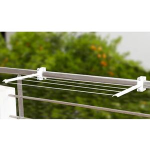 Απλώστρα Ρούχων Μεταλλική Βαμμένη Μπαλκονιού για Στρογγυλή Κουπαστή Ø50mm Άπλωμα 11m Αντοχή 30kg Ελλάδας APLOSTRAK