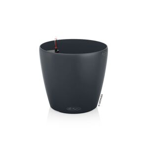 LECHUZA Classico 28 Επιτραπέζια Γλάστρα Ø27.5x26cm Αυτοποτιζόμενη Ανθρακί Γερμανίας