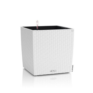 LECHUZA Cube Cottage 40 Επιδαπέδια Γλάστρα 39x39x40cm Αυτοποτιζόμενη με Δοχείο Φύτευσης Λευκή Γερμανίας