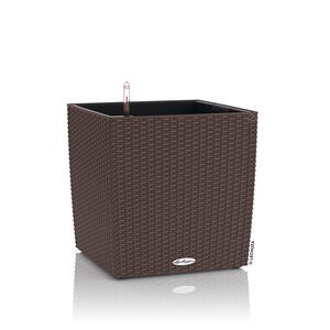 LECHUZA Cube Cottage 40 Επιδαπέδια Γλάστρα 39x39x40cm Αυτοποτιζόμενη με Δοχείο Φύτευσης Μόκα Γερμανίας