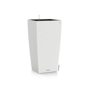 LECHUZA Cubico Cottage 30 Επιδαπέδια Γλάστρα 29.5x29.5x56.5cm Αυτοποτιζόμενη με Δοχείο Φύτευσης Λευκή Γερμανίας