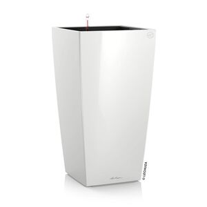 LECHUZA CUBICO 40 Premium Επιδαπέδια Γλάστρα 39.5x39.5x75.5cm Αυτοποτιζόμενη με Δοχείο Φύτευσης Λευκή Γυαλιστερή Γερμανίας