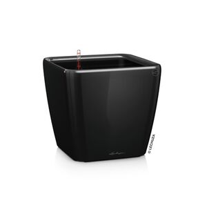 LECHUZA QUADRO 28 LS Επιτραπέζια Γλάστρα 28x28x26cm ΑΥΤΟΠΟΤΙΖΟΜΕΝΗ με Δοχείο Φύτευσης Μαύρη Γερμανίας