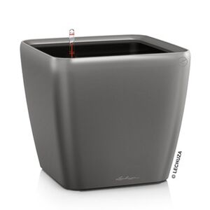 LECHUZA QUADRO 50 LS Premium Επιδαπέδια Γλάστρα 50x50x46.5cm ΑΥΤΟΠΟΤΙΖΟΜΕΝΗ με Δοχείο Φύτευσης Ανθρακί Γυαλιστερή Γερμανίας