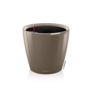 LECHUZA Classico 35 LS Premium Επιδαπέδια Γλάστρα Ø36x32.5cm Αυτοποτιζόμενη με Δοχείο Φύτευσης Γκρι-Καφέ  Γυαλιστερή Γερμανίας