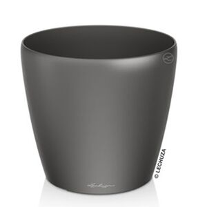 LECHUZA Classico 70 Premium Ø70x64.5cm Απλή Γλάστρα Χωρίς Σύστημα Αυτόματου ποτίσματος Ανθρακί Γυαλιστερή Γερμανίας