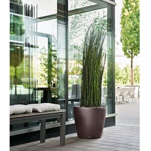 LECHUZA Classico 43 LS Premium Επιδαπέδια Γλάστρα Ø43.5x39.5cm Αυτοποτιζόμενη με Δοχείο Φύτευσης Καφέ Espresso Γυαλιστερή Γερμανίας