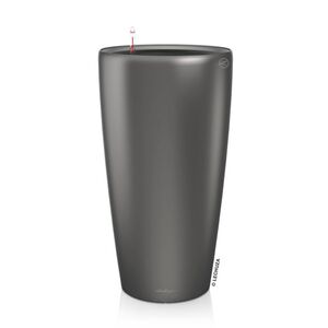 LECHUZA RONDO 32 Premium Επιδαπέδια Γλάστρα Ø32.5x56.5cm ΑΥΤΟΠΟΤΙΖΟΜΕΝΗ με Δοχείο Φύτευσης Ανθρακί Σατινέ Γερμανίας