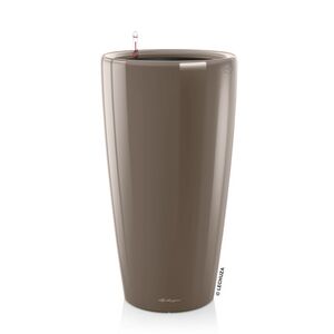 LECHUZA RONDO 32 Premium Επιδαπέδια Γλάστρα Ø32.5x56.5cm ΑΥΤΟΠΟΤΙΖΟΜΕΝΗ με Δοχείο Φύτευσης Γκρι Καφέ Γυαλιστερή Γερμανίας