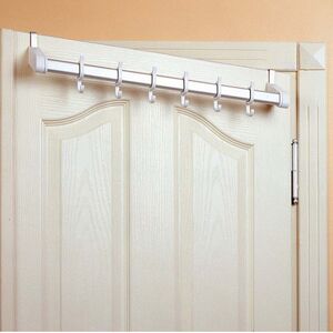 PRIMANOVA Κρεμάστρα Πόρτας με 6 Γάντζους 58x8.5x5cm Αλουμίνιο-Πλαστικό
