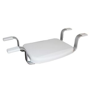 Κάθισμα-Σκαμπό Μπανιέρας 75x34x16cm MAX Αντοχή 150kg Αλουμίνιο-Πλαστικό Λευκό