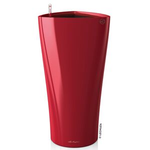 LECHUZA Delta 40 Premium Επιδαπέδια Γλάστρα Ø39x75.5cm Αυτοποτιζόμενη με Δοχείο Φύτευσης Μπορντό Γυαλιστερή Γερμανίας