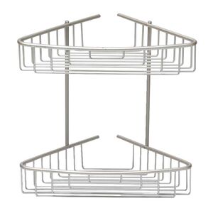 Ραφιέρα Μπάνιου Γωνιακή 2όροφη 35.5x21x35cm 0.83kg Αλουμίνιο