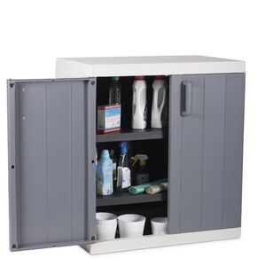 TOOMAX Ιταλίας XXL Πλαστική Ντουλάπα 89x54x96cm 16.4kg με 2 Εσωτερικά Ράφια-3 Χώρους MAX Αντοχή 120kg ANNIVERSARY MEGA LIGHT GREY/BASALT GREY XXL TUV/GS FASHION