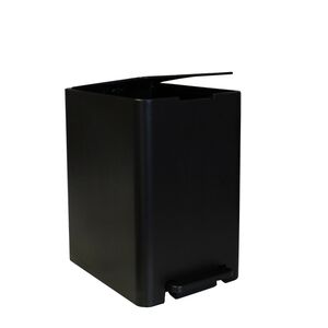 Σετ Κάδος Μπάνιου με Πεντάλ 13.5lt με Εσωτερικό Κάδο 7lt και Πιγκάλ Πλαστικό SOFT CLOSE Μαύρο Ελλάδας