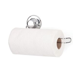 TEKNO-TEL Χαρτοθήκη για Ρολό Κουζίνας 26x13x8cm Πάχος Ø7mm Αντοχή 12kg Επιχρωμιωμένο Ατσάλι με Βεντούζα EXTRA STRONG