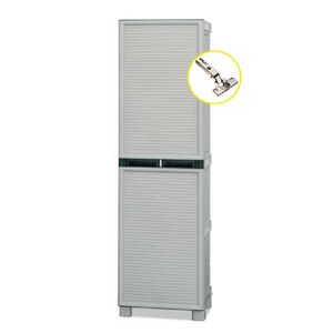 ARTPLAST Ιταλίας Πλαστική Ντουλάπα 14kg 50x39x172 MASSIF Μονόφυλλη (Ατσάλινοι Μεντεσέδες) 4 χώρων CONCERT LINE