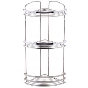 TEKNO-TEL Γωνιακή Ραφιέρα Μπάνιου INOX (Ανοξείδωτο Ατσάλι) 3όροφη  27x19x50cm Βάρος 1.05kg Πάχος Ø5mm