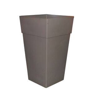 BAMA ITALY Γλάστρα Βαρέως Τύπου 40x40x70cm 62.5lt Γίγας 4.5kg Πλαστική Γκρι-Καφέ PIRAMIDE