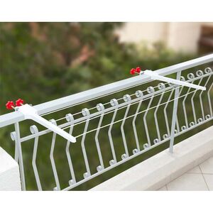 Απλώστρα Ρούχων για Τετράγωνες Κουπαστές Μεταλλική Βαμμένη Βιδωτή Άπλωμα 11m Αντοχή 30kg Ελλάδος APLOSTRAK