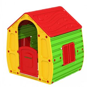 Παιδικό Σπιτάκι Κήπου 102x90x109cm Magical House Πράσινο-Κίτρινο με Κόκκινη Σκεπή STARPLAY