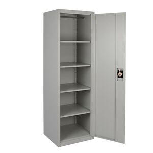 STEELEN Μεταλλική Ντουλάπα 50x45x181cm Πάχους 0.6mm/0.8mm (πάτωμα) Γαλβανιζέ με 4 Ράφια ΧΩΡΙΣ ΠΟΔΙΑ - 5 Αποθηκευτικοί Χώροι