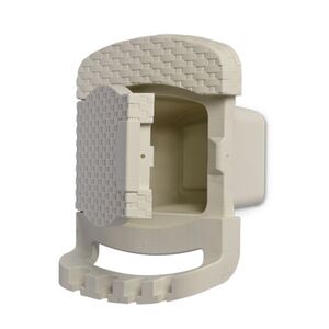 TOOMAX FASHION ITALY Βάση Λάστιχου 29x20x37cm Πλαστική με Αποθηκευτικό Χώρο RATTAN STYLE TUBO Κρεμ