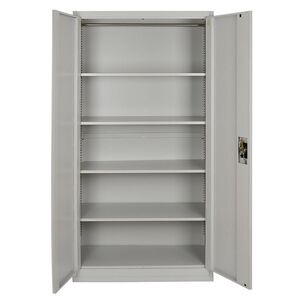 STEELEN Μεταλλική Ντουλάπα 90x45x181cm Πάχους 0.6mm/0.8mm (πάτωμα) Γαλβανιζέ με 4 Ράφια ΧΩΡΙΣ ΠΟΔΙΑ - 5 Αποθηκευτικοί Χώροι