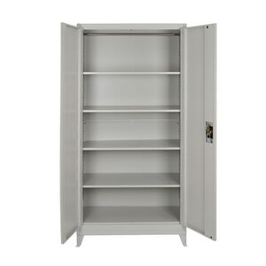 STEELEN Μεταλλική Ντουλάπα 100x45x191cm Πάχους 0.6mm/0.8mm (πάτωμα) Γαλβανιζέ 46kg με 4 Ράφια και Ρυθμιζόμενα Πόδια - 5 Αποθηκευτικοί Χώροι