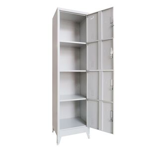 STEELEN Μεταλλική Ντουλάπα-Φοριαμός (Locker) 50x45x190cm 4 Ντουλάπια Πάχος 0.4mm 24kg Γκρι Ανοικτό