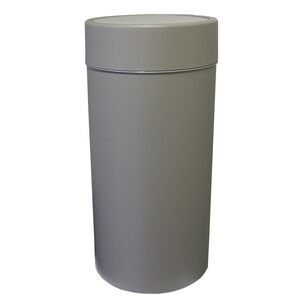 VIOMES Ελλάδας Κάδος Απορριμμάτων Πλαστικός 36lt  Ø30x65cm Πολυχρηστικός με Αιωρούμενο Καπάκι ΓκρέΪζ-Πέτρα