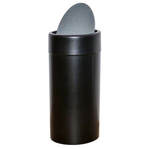 VIOMES Ελλάδας Κάδος Απορριμμάτων Πλαστικός 36lt  Ø30x65cm Πολυχρηστικός με Αιωρούμενο Καπάκι Μαύρο-Λάβα