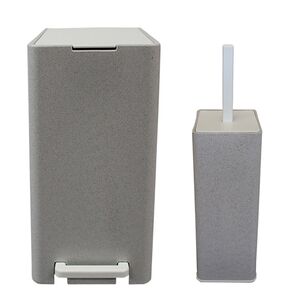 Σετ Κάδος Μπάνιου με Πεντάλ 17lt με Εσωτερικό Κάδο 10lt και Πιγκάλ Πλαστικό SOFT CLOSE Πέτρα Ελλάδας