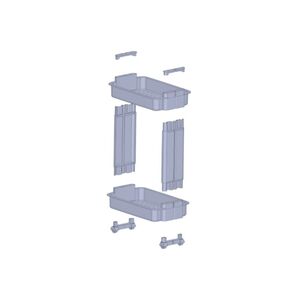 Τρόλεϊ Κουζίνας/Μπάνιου 37.5x23x45cm Πλαστικό 2όροφο με Ρόδες Λευκό