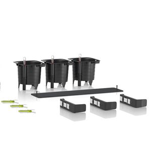 LECHUZA GREEN WALL Color Επιτοίχια Γλάστρα 48x6x14cm Αυτοποτιζόμενη 1.9kg με Εσωτερικά Δοχεία ΑΝΘΡΑΚΙ Γερμανίας