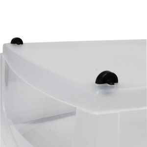 VIOMES Ελλάδας Κουτί Αποθήκευσης 59x40x19.5cm Πλαστικό 33lt Βάρος 1kg με 4 Ρόδες Διάφανο με Ροζ Παστέλ Καπάκι No 630