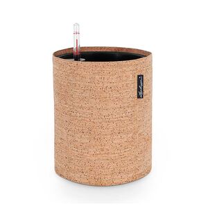 LECHUZA TRENDCOVER Cork 23 Γλάστρα με Φυσική Όψη Φελλού Ø23x26.5cm Αυτοποτιζόμενη με Δοχείο Φύτευσης Light Natural Γερμανίας