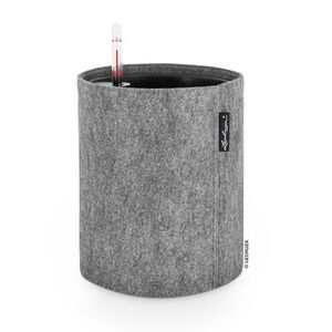 LECHUZA TRENDCOVER Felt 32 Γλάστρα με Φυσική Όψη Τσόχας Ø32x33cm Αυτοποτιζόμενη με Δοχείο Φύτευσης Dark Grey Γερμανίας