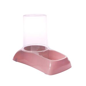 Ταΐστρα-Ποτίστρα Κατοικιδίων 28.5x20x22cm με Διάφανο Δοσομετρητή 1.75lt Ροζ