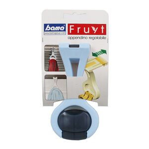 BAMA Ιταλίας Κρεμάστρα Πολυλειτουργική Πλαστική 15.5x8x6cm με Ρυθμιζόμενο Γάντζο 0.7-5cm FRUYT Σιέλ
