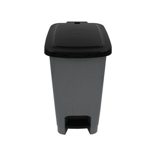 Κάδος Απορριμμάτων 15lt με Πεντάλ 22x32x40cm Πλαστικός Ασημί