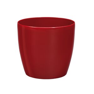 PLASTONA Caspo Γλάστρα ROTO BRILLANTE Γυαλιστερό Ø22 Πλαστικό Μπορντό Ελλάδας