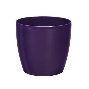 PLASTONA Caspo Γλάστρα ROTO BRILLANTE Γυαλιστερό Ø22 Πλαστικό Μωβ Ελλάδας