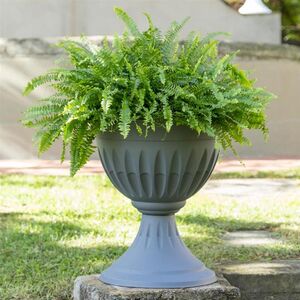 Ανθοστήλη/Γλάστρα Ø25x26.5cm Πλαστική 4lt Γκρι CALICE ALBA BAMA Ιταλίας