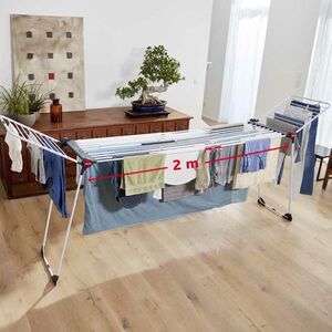 VILEDA Απλώστρα Ρούχων από Ατσάλι με Επίστρωση Αλουμινίου Επεκτεινόμενη 226-316x55x130cm 3φυλλη MAX Άπλωμα 30m Βάρος 5.58kg INFINITY FLEX Γερμανίας