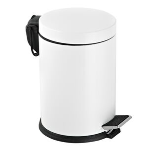 VESTA Κάδος Μπάνιου 12lt με Πεντάλ Ø24.5x35.5cm Μεταλλικός Λευκός