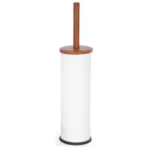 VESTA Πιγκάλ Κλειστό Ø8.5x36cm Μεταλλικό Λευκό με Καπάκι και Χειρολαβή Απομίμηση Ξύλου