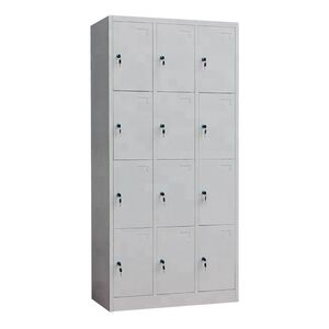 STEELEN Μεταλλική Ντουλάπα - Φοριαμός (Locker) 90x40x185cm 12 Θέσεων 42kg Γκρι Ανοικτό ΧΩΡΙΣ ΠΟΔΙΑ