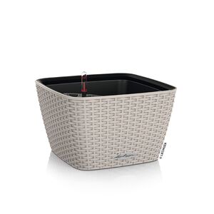 LECHUZA Bacino Cottage 30 Επιδαπέδια Γλάστρα 30x30x18cm Αυτοποτιζόμενη με Δοχείο Φύτευσης SAND BROWN Γερμανίας