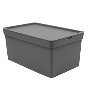Κουτί Αποθήκευσης 35.5x25.5x22cm Πλαστικό 16lt Βάρος 0.45kg Γκρι Viomes Nova Ελλάδας